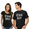 Thug Life and Thug Wife – Couples T-Shirts